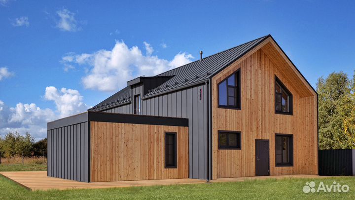 Кликфальц Grand Line 0,5 PurLite Matt с пленкой на замках RAL 7024 мокрый асфальт