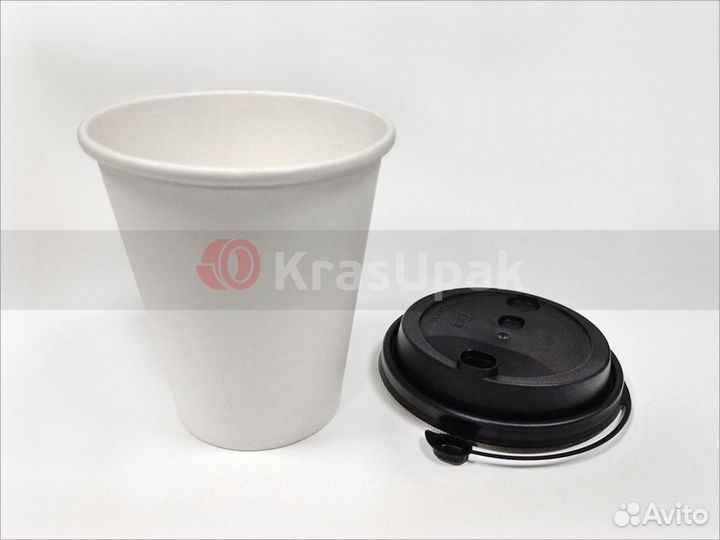 Крышки для бумажных стаканов черные матовые 1000шт