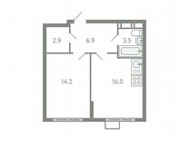 2-к. квартира, 43,5 м², 4/9 эт.