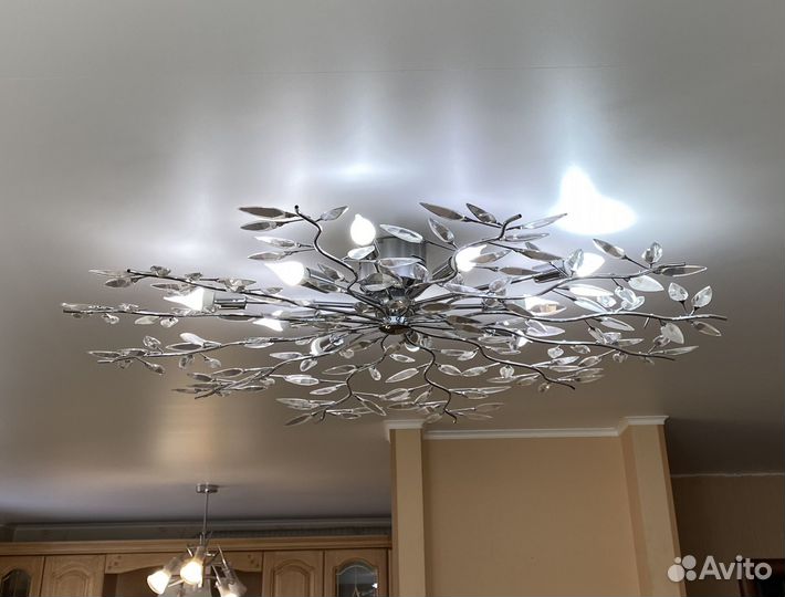 Люстра потолочная бу хрустальная