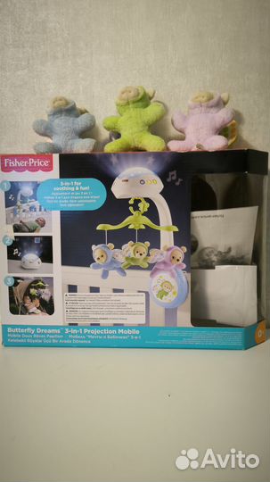 Мобиль на кровать Fisher Price Мечты о бабочках