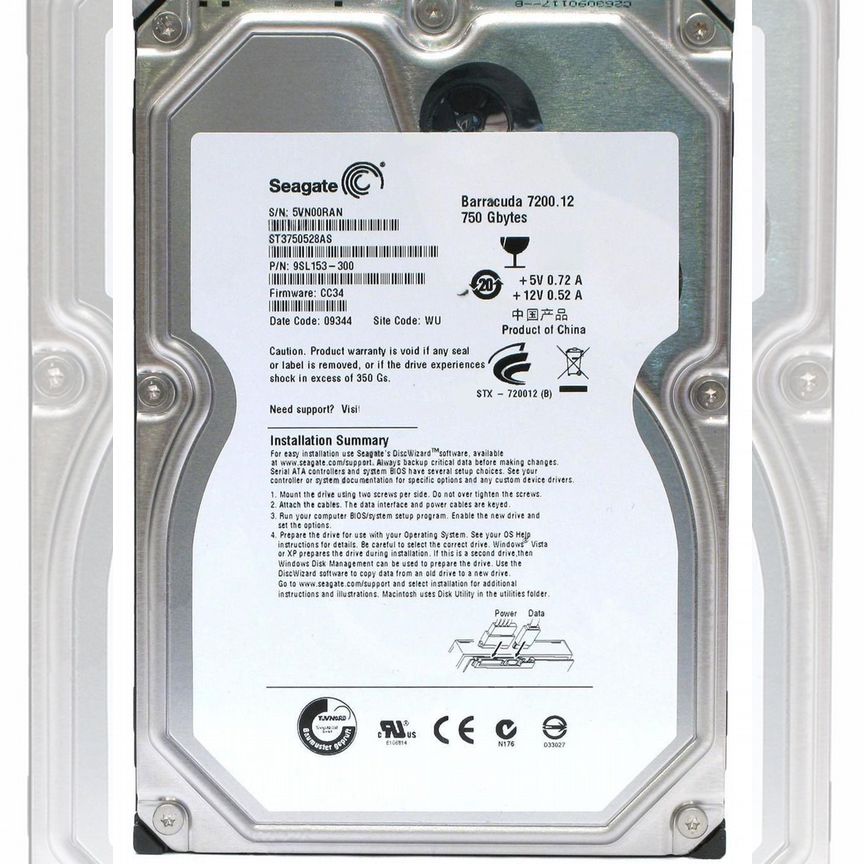[ST3750528AS] Жесткий Диск Seagate 750gb Sata2 St3750528as