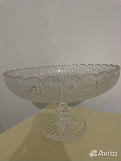 Ваза для фруктов хрусталь