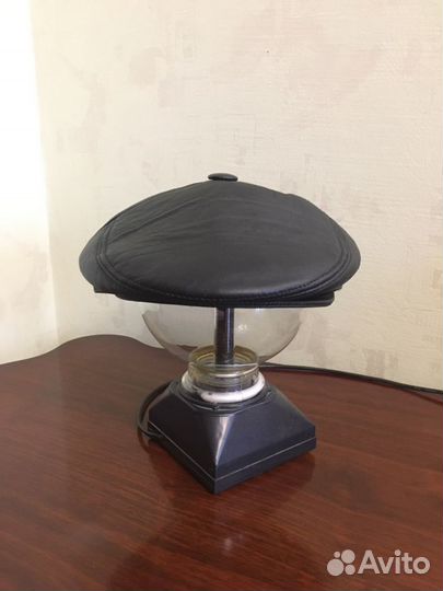 Кепка кожаная утепленнная