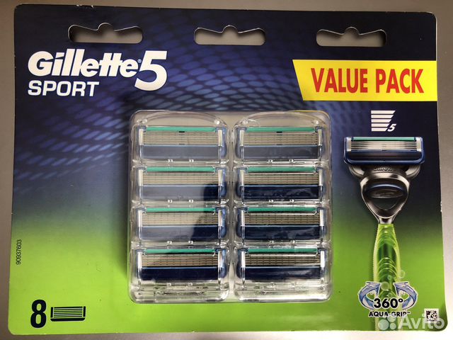 Gillette 5 sport 8 кассет