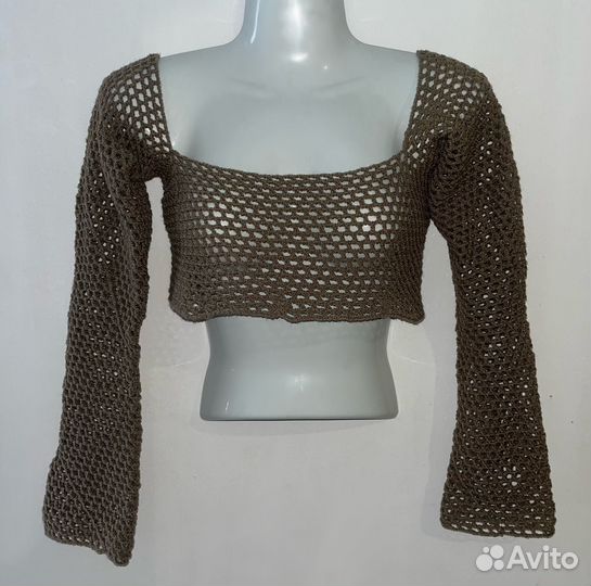 Кроп-топ в сетку y2k