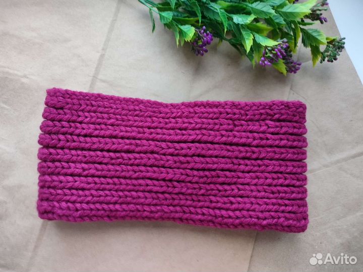 Повязка на голову вязаная