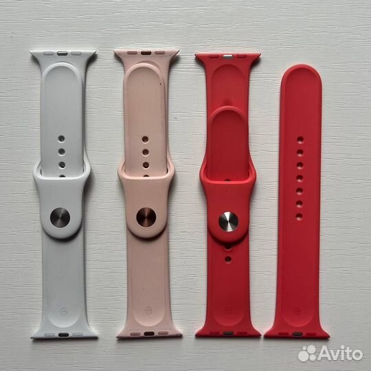 Apple watch оригинальный ремешок (розовый/серый)