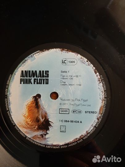 Pink Floyd /animals GER /1977 harvest /germany /1C