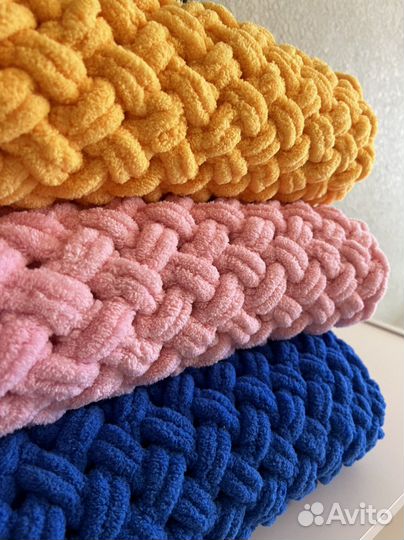 Плед детский вязаный ручная работа