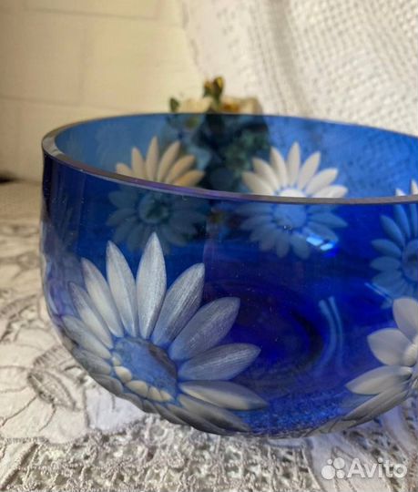 Ваза хрустальная нарезка