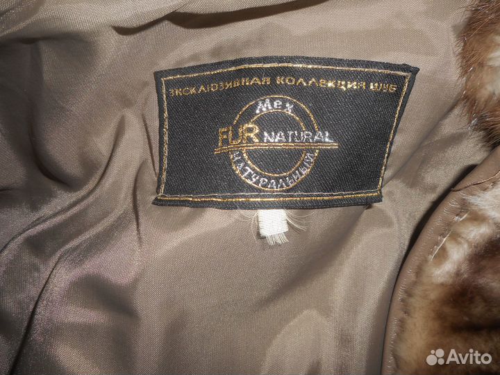 Мутоновая шуба. капюшон из норки