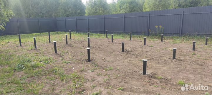 Винтовые сваи с монтажом