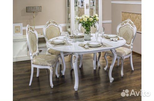 Столовая натали белый глянец