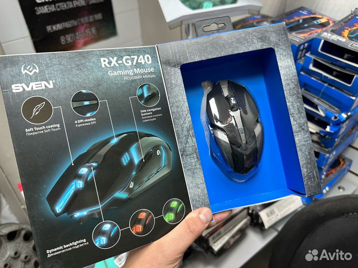 Мышь Игровая Sven G740 бесшумная с подсветкой