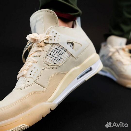 Кроссовки Air Jordan 4 Off-White Sail (36-45)