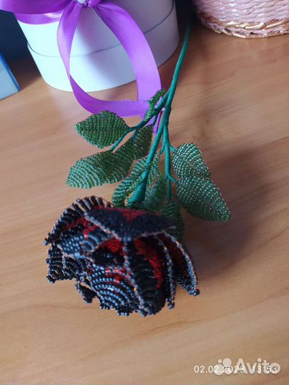 Розы из бисера