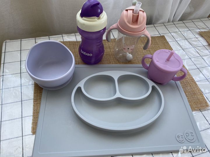 Набор посуды для кормления детская посуда поильник