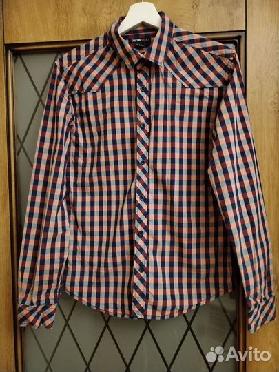 Рубашка в клетку с длинным рукавом