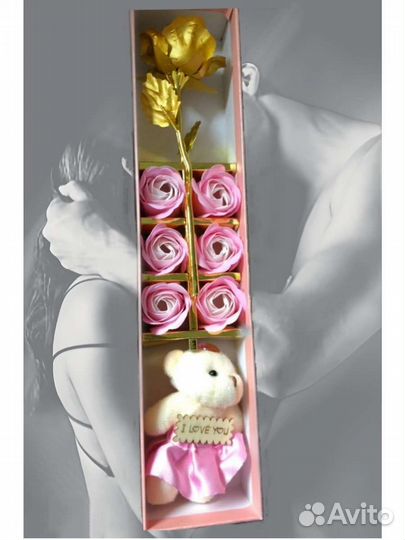 Подарочный набор для женщин мыльный цветок