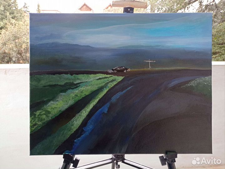 Картина акрилом на холсте пейзаж