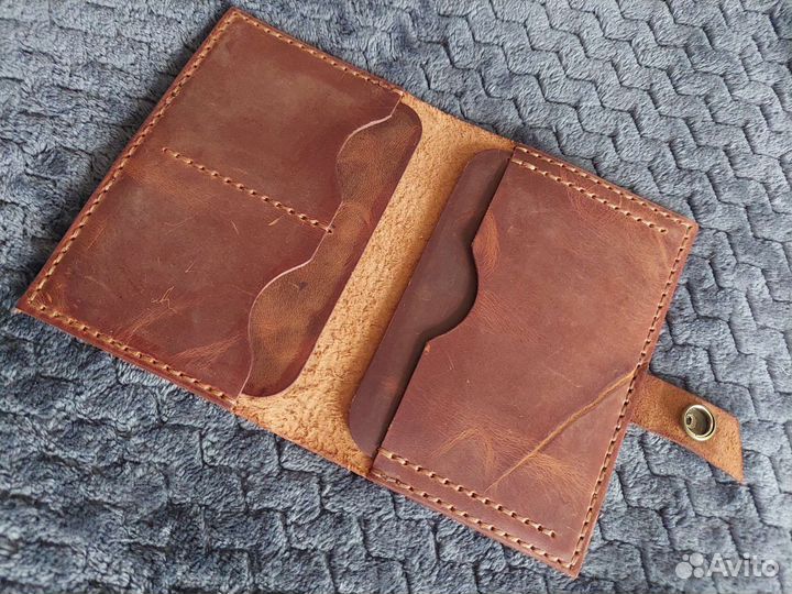 Обложка для автодокументов натуральная кожа