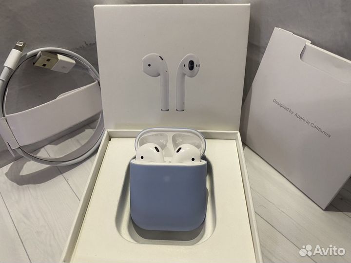 Наушники Apple AirPods 2 (Гарантия + Чехол)