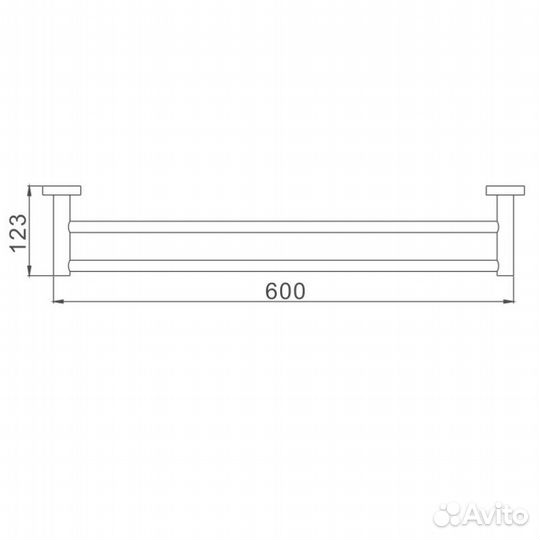 Полотенцедержатель Haiba HB1909, хром