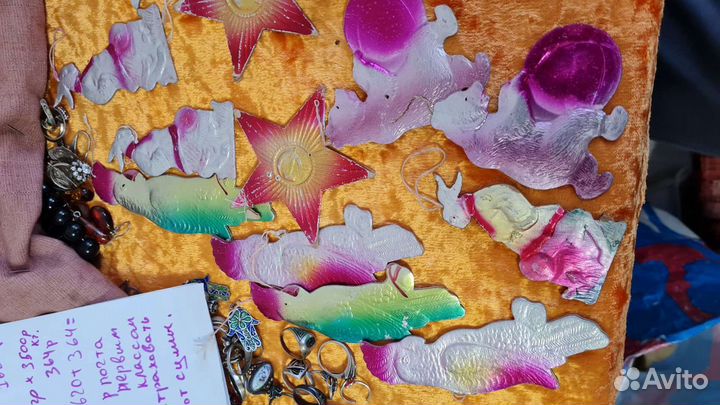 Ёлочные игрушки картонаж, СССР