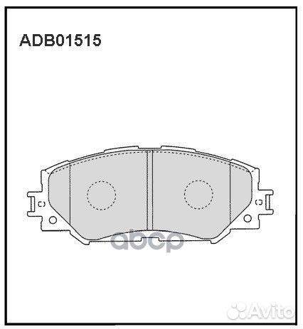 Колодки тормозные дисковые перед ADB01515
