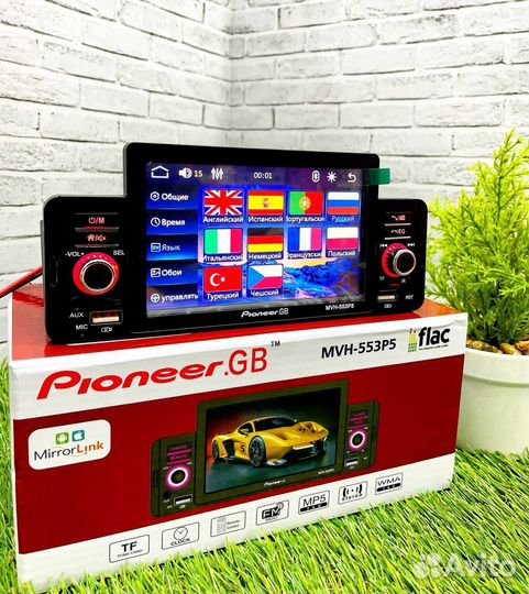 Магнитола Pioneer 553P5 1din с экраном