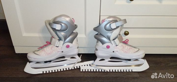 Коньки детские, раздвижные, Larsen. М 34-37