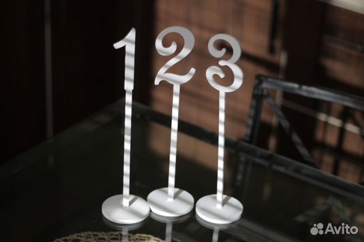 Цифры Номерки на стол Свадьба Декор