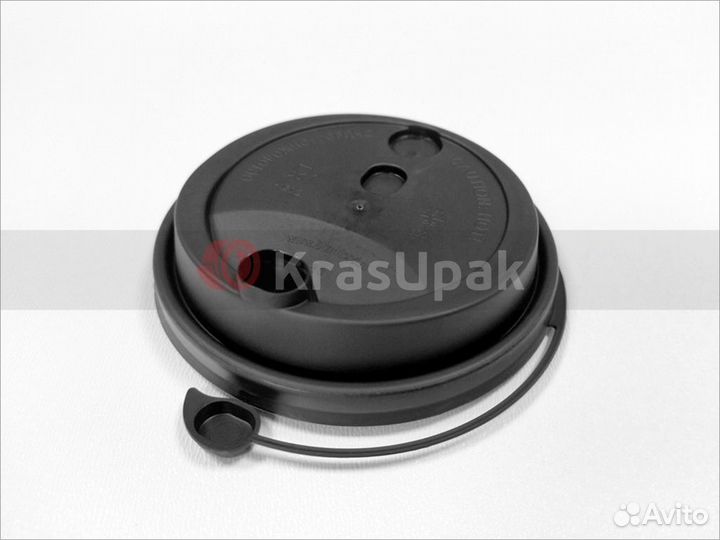 Крышки для бумажных стаканов черные матовые 1000шт