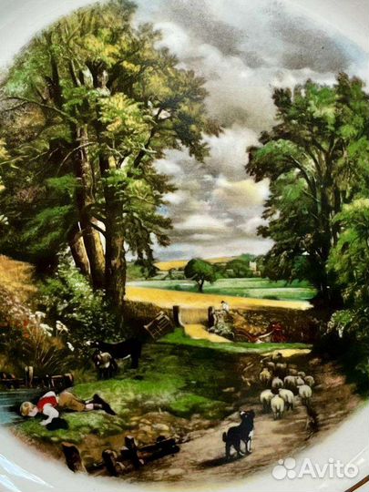 Тарелка, рисунок пейзаж Barrats of Staffordshire