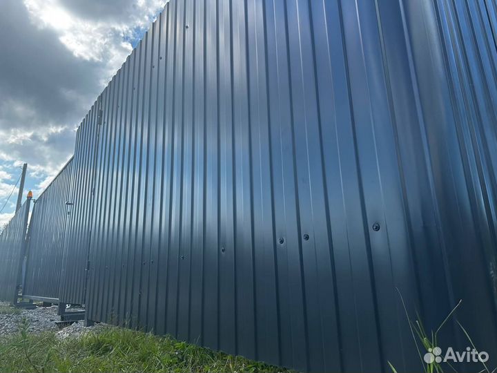 Заборы из профнастила (профлиста) под ключ