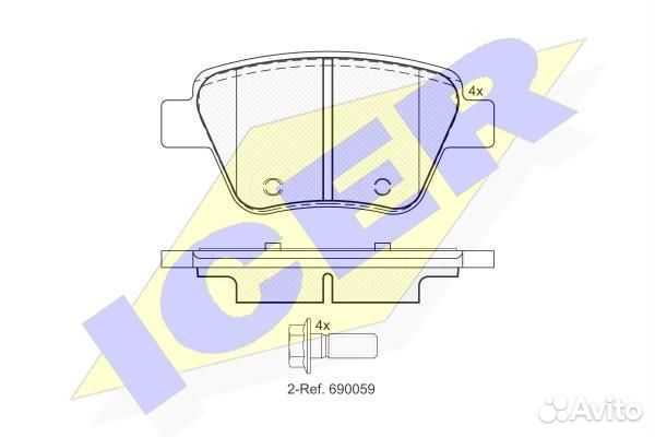 Колодки дисковые задние audi a3, vw golf,skoda yet