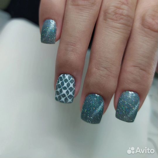 Маникюр, гель-лак с укреплением, наращивание