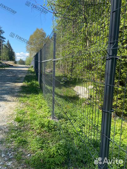 Забор из сетки 3D Гиттер 3 мм. 1.7 метра