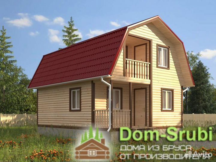 Мещовск. Хорошая надёжная Баня из бруса Б-27 (6х8)