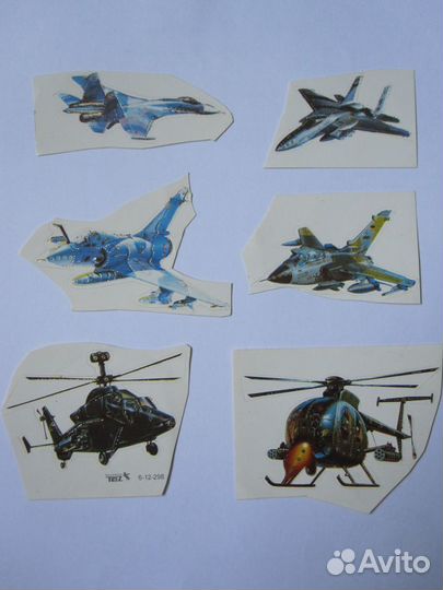 Наклейки самолеты, вертолеты - 2 шт