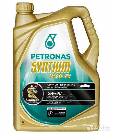 Масло моторное petronas syntium 3000 AV 5W-40 5