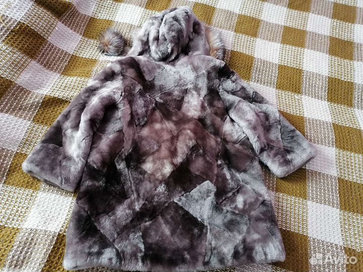 Шуба мутоновая с капюшоном