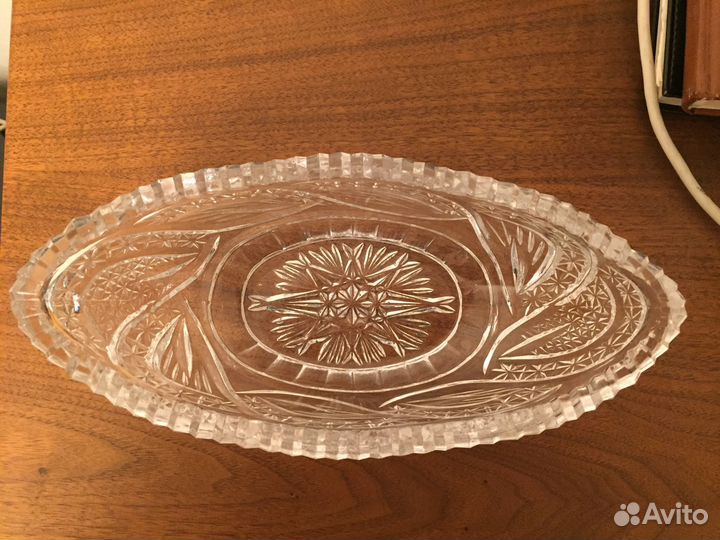 Ваза салатница хрустальная