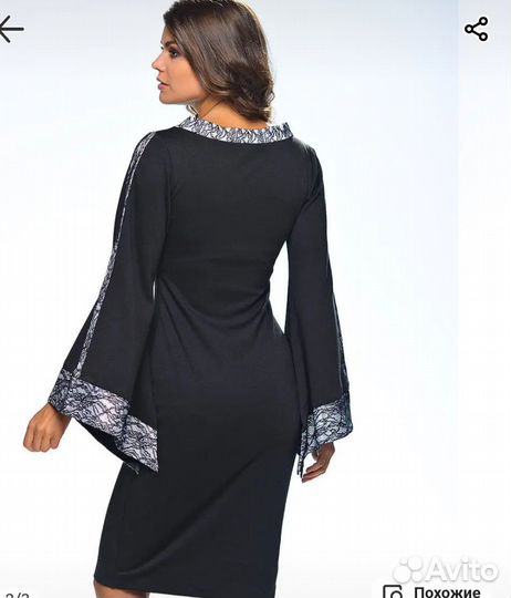 Платье женское черное вечернее