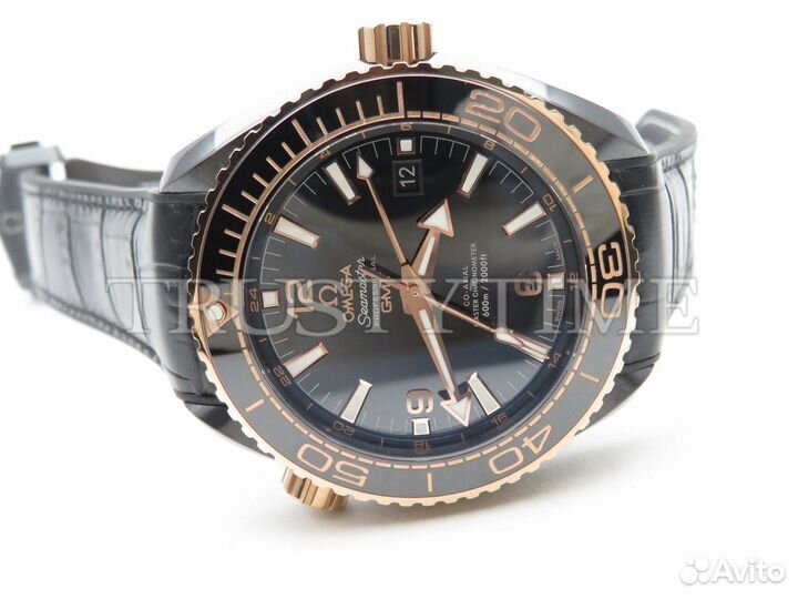 Часы Omega Seamaster Planet Ocean 600m CoAxial Master Chronometer GMT Deep Black 45,5mm 215.63.46.22