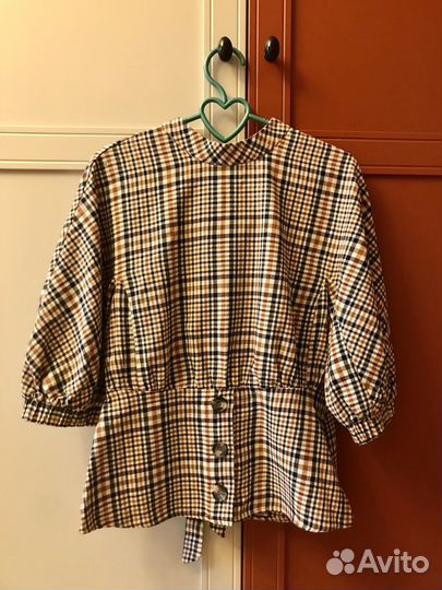 Блузка Zara в клетку, 46(М)