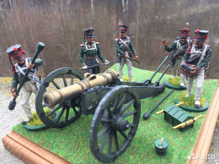Оловянные солдатики Русские пушкари, цена -1 шт