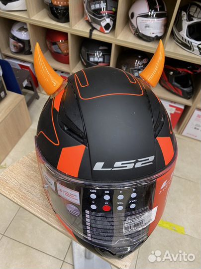 Украшение на мото шлем рожки