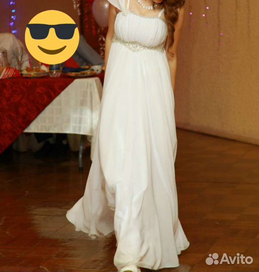 Свадебное платье 44-46 бу